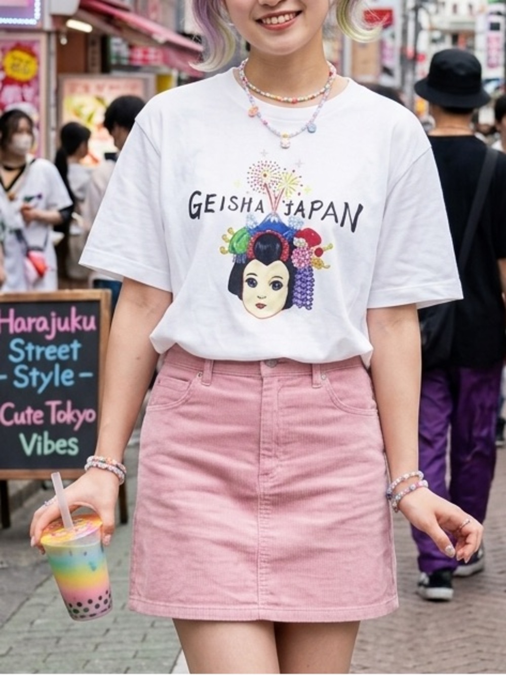 Uniqlo collab white short sleeve top size L